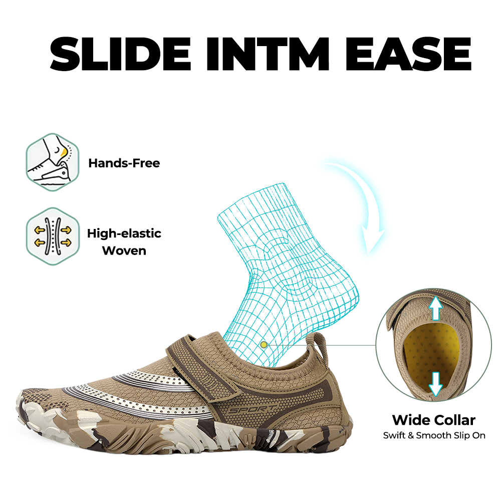 Outdoor Master - slip-resistant & comfortable barefoot shoes - Khaki