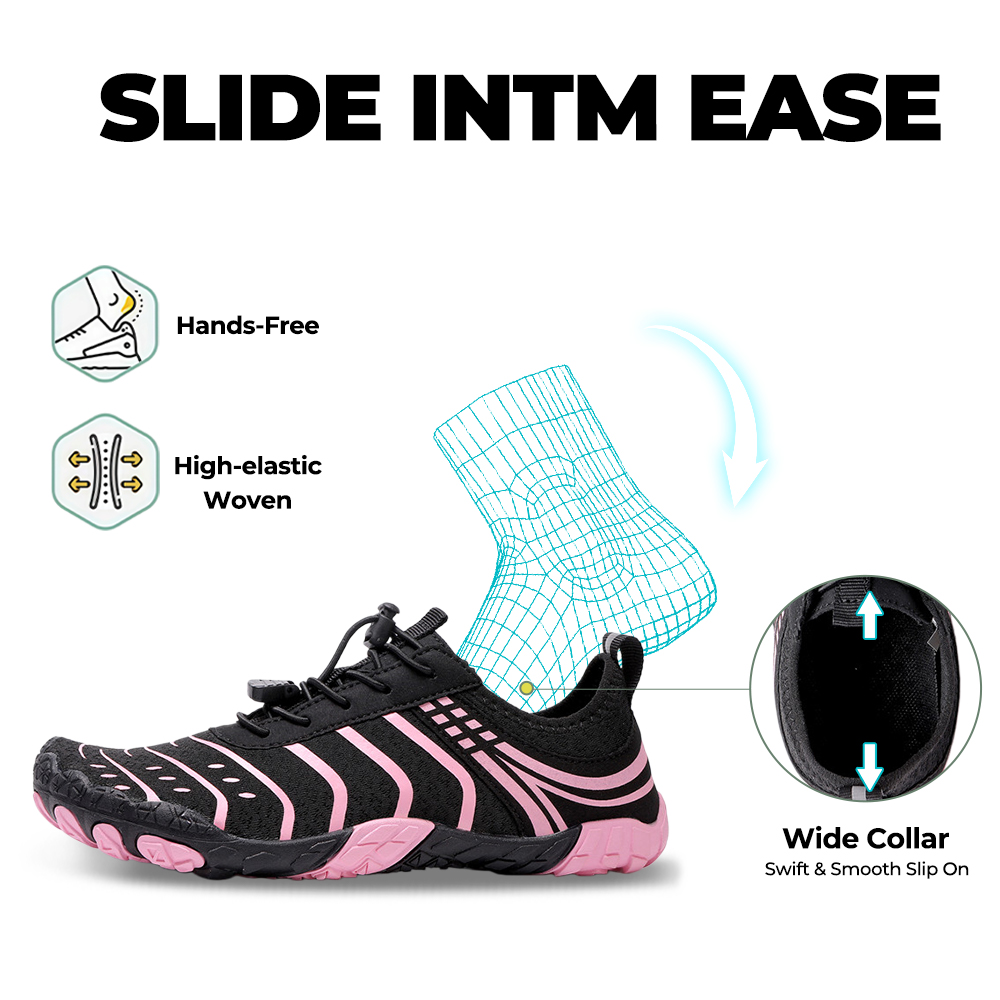 EcoComfort - Ultimate Wellness Barefoot Shoes - Black Pink