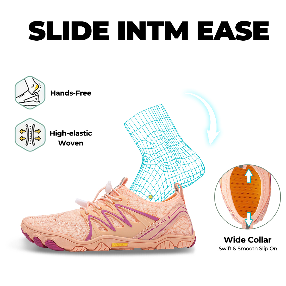 WildStride Pro: All-Terrain Grip Barefoot Shoes (Unisex) - Black Orange