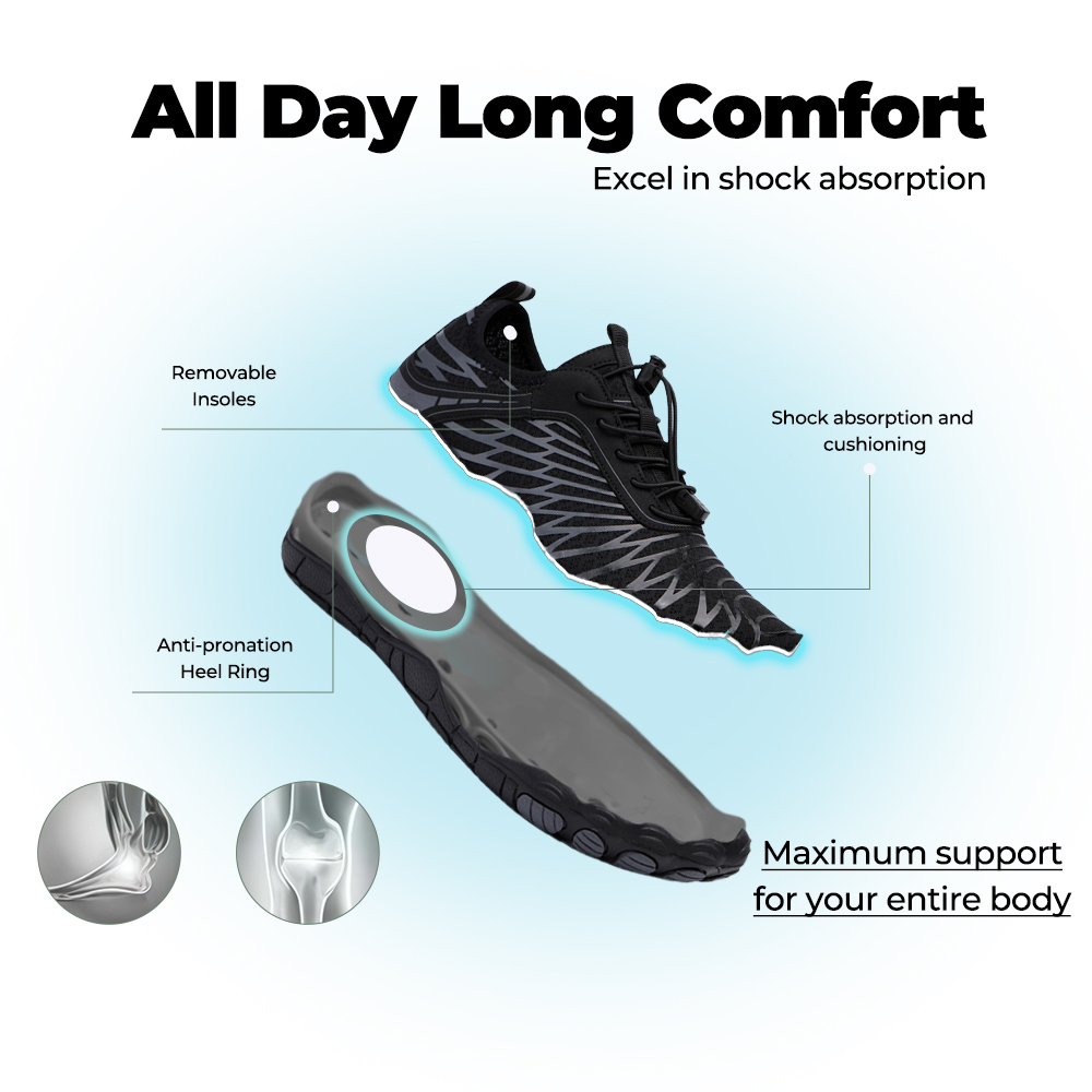 Lorax Pro - Healthy & non-slip barefoot shoes (Unisex) - Black