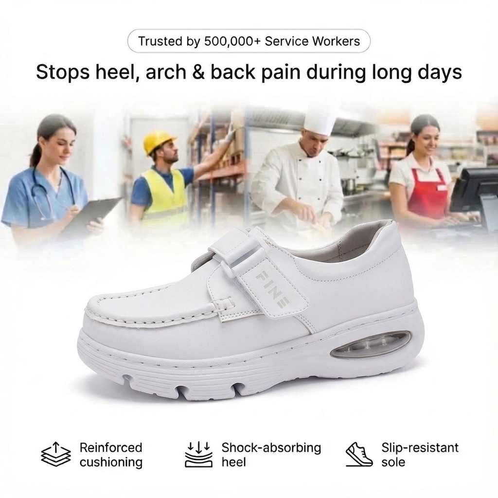 Softswear™ Secure Air — Air-Cushioned Hook-and-Loop Work Shoes for All-Day Comfort