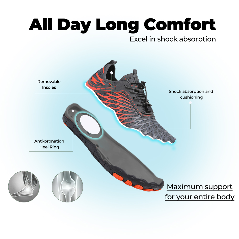 Lorax Pro - Healthy & non-slip barefoot shoes (Unisex) - Orange