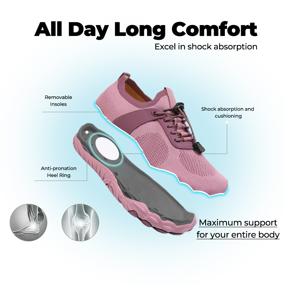 StreamGrip - Non-Slip Barefoot Water Shoes (Unisex) - Pink