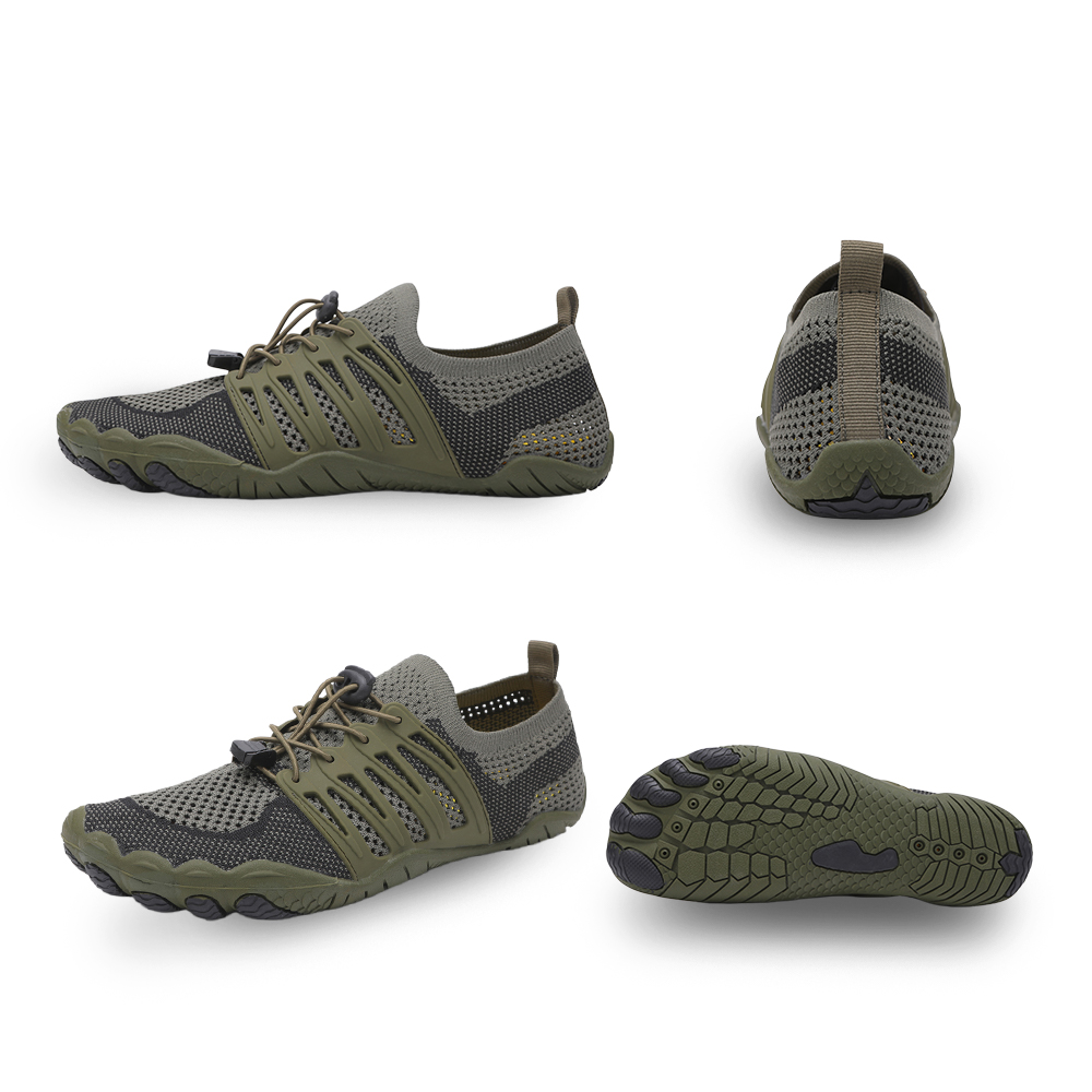 CanyonTrek: Non-Slip All-Environment Barefoot Shoes - Army Green