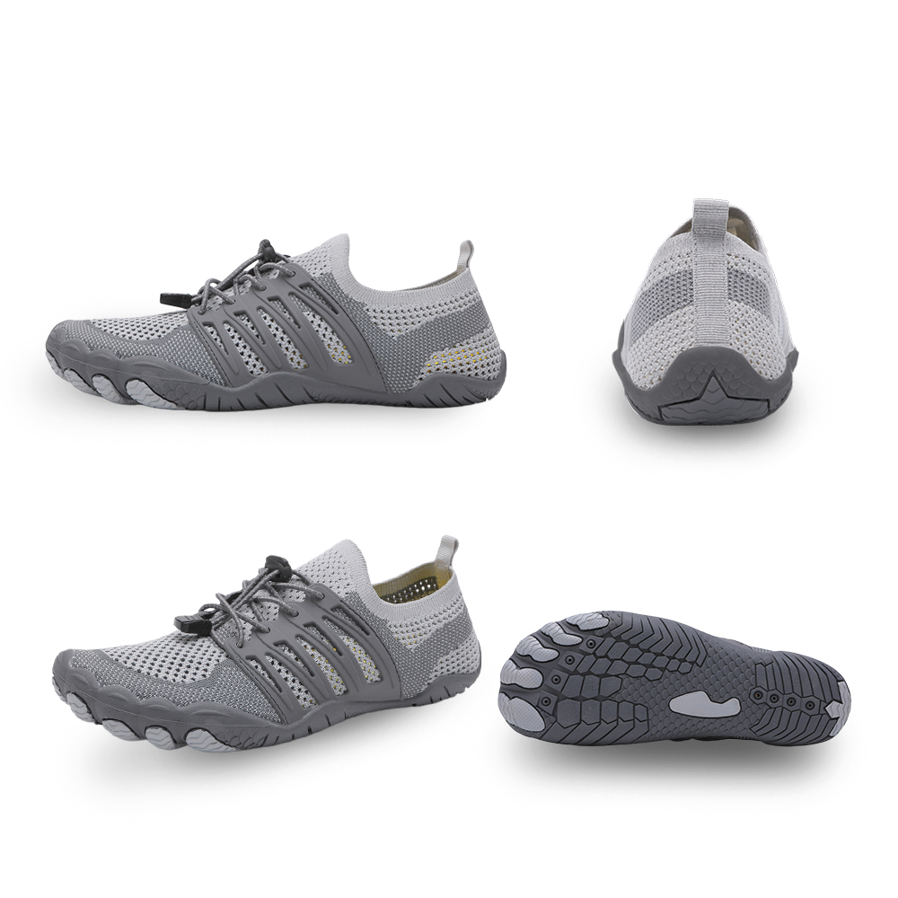 CanyonTrek: Non-Slip All-Environment Barefoot Shoes - Gray
