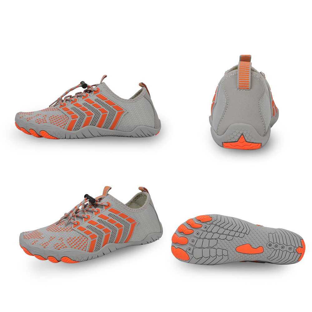 Feel Pro - healthy & comfortable barefoot shoes - Gray Orange
