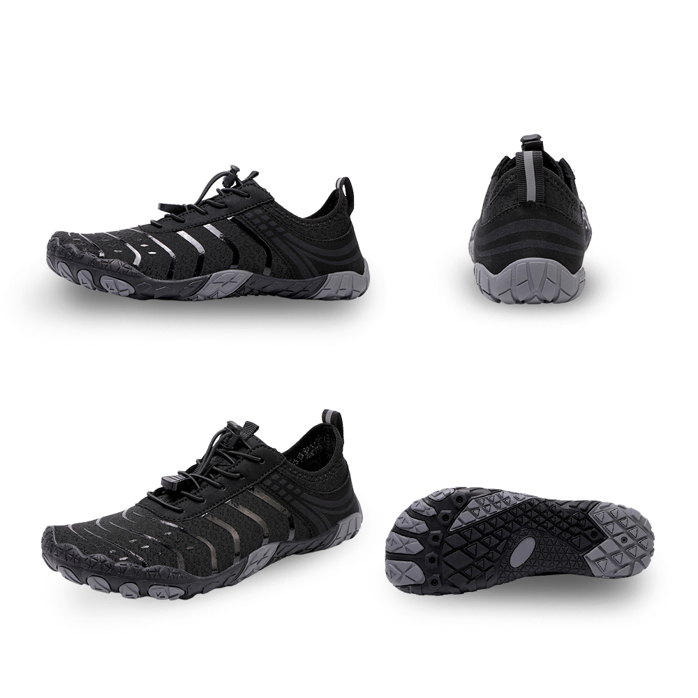 EcoComfort - Ultimate Wellness Barefoot Shoes - Black Gray