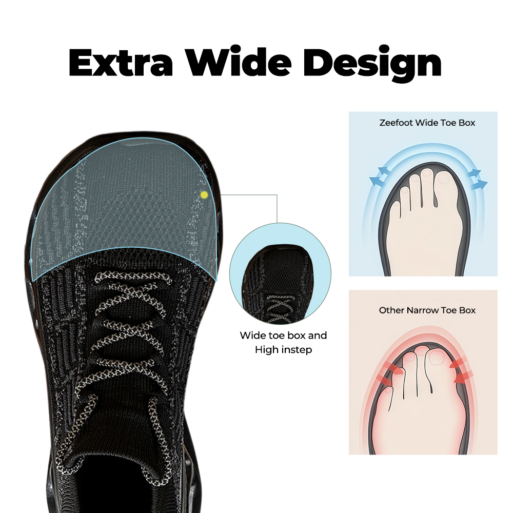 Men's WideToe Grip V3 - Shadow Black