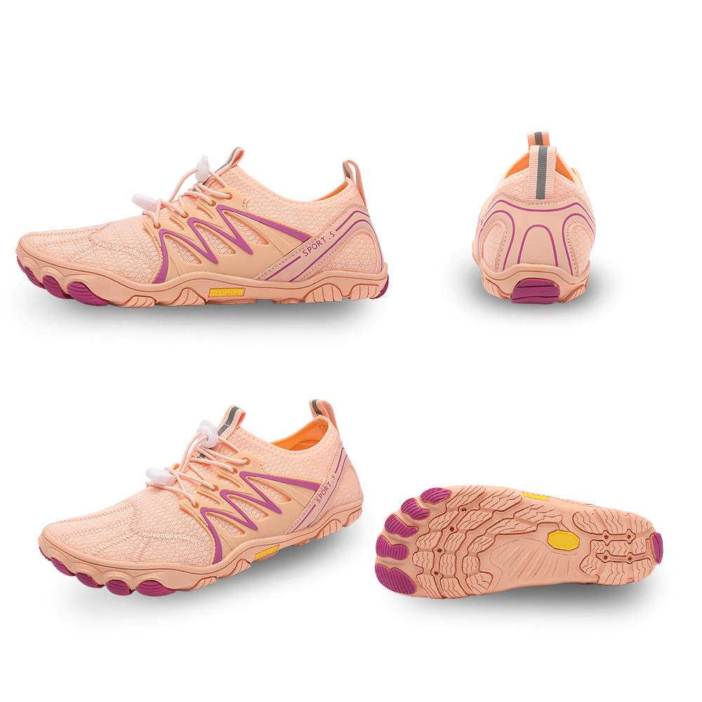 WildStride Pro: All-Terrain Grip Barefoot Shoes (Unisex) - Black Orange