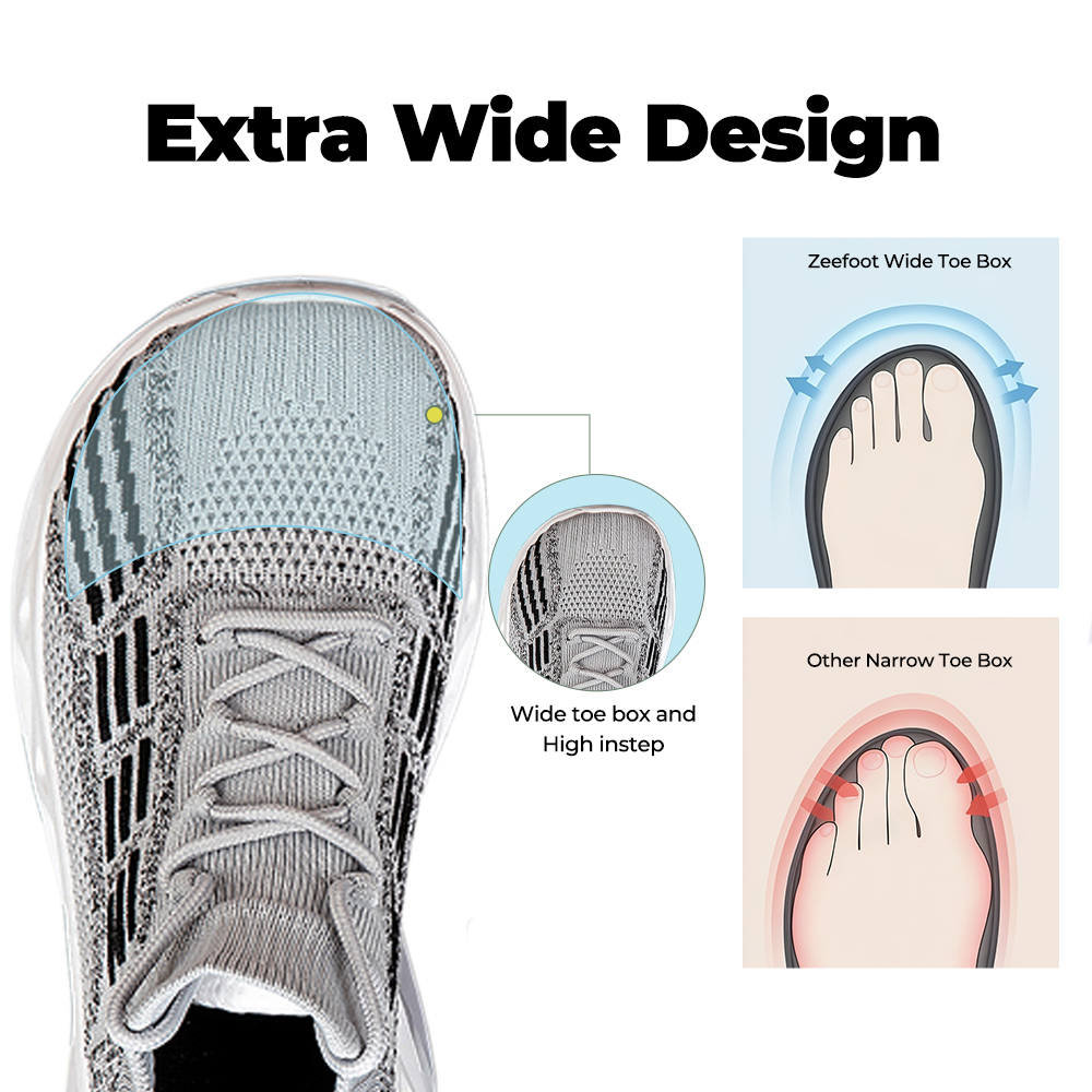 Men's WideToe Grip V3 - Silver Mist