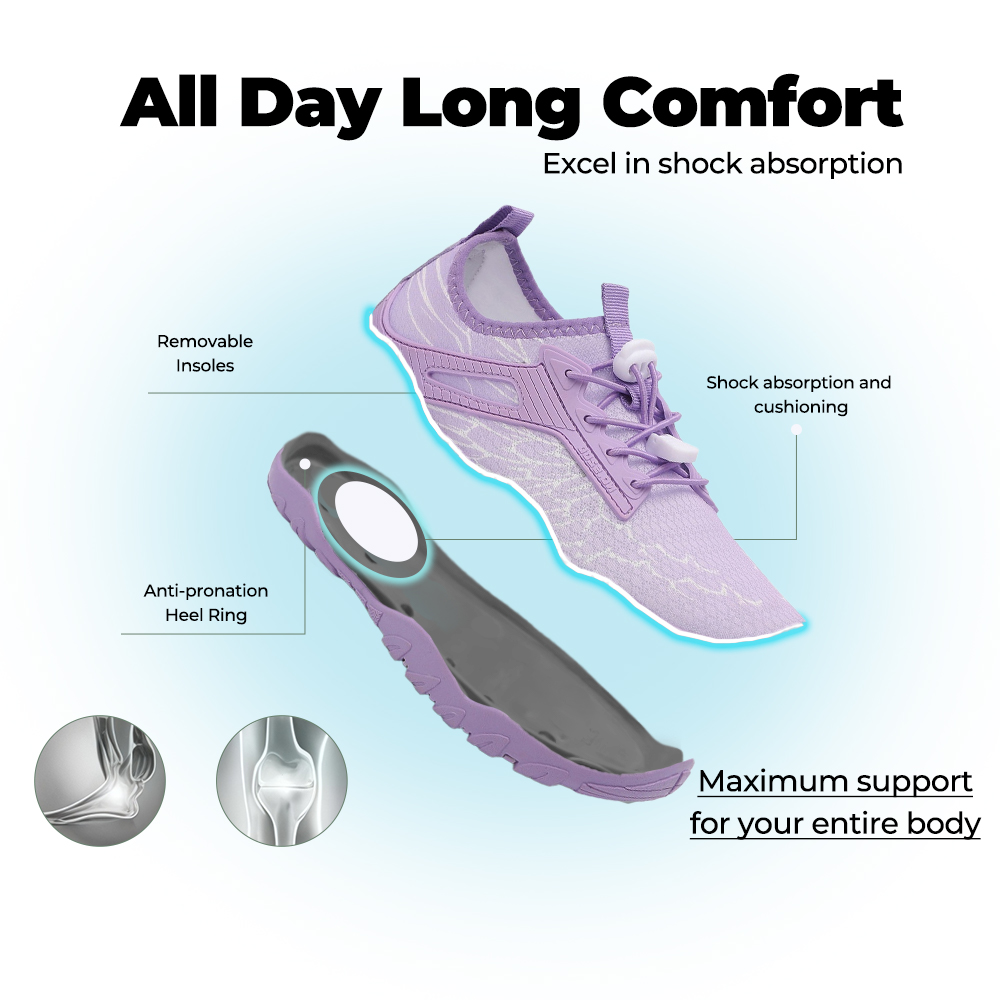 UniGrip - Optimal Health & Traction Shoes (Unisex) - Purple