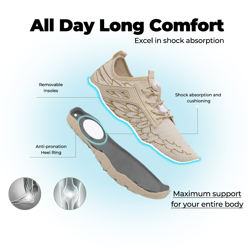 UniGrip - Optimal Health & Traction Shoes (Unisex) - Khaki