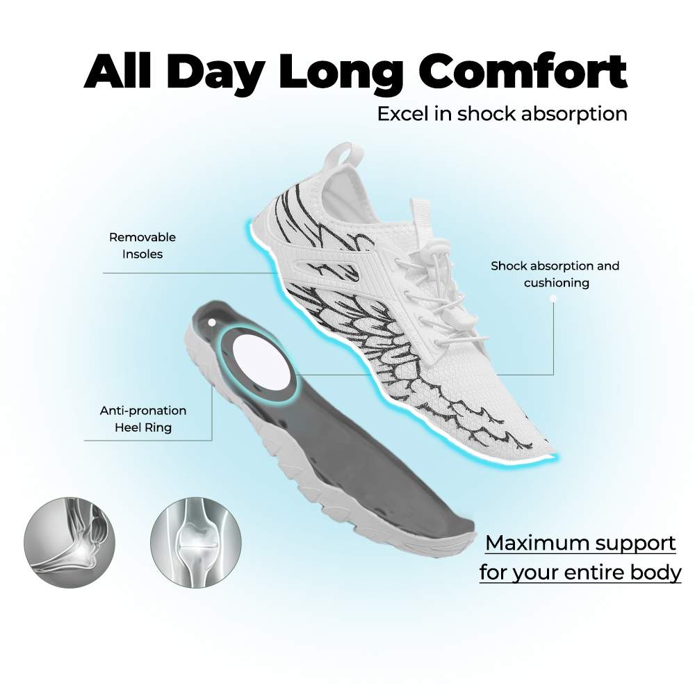 UniGrip - Optimal Health & Traction Shoes (Unisex) - White