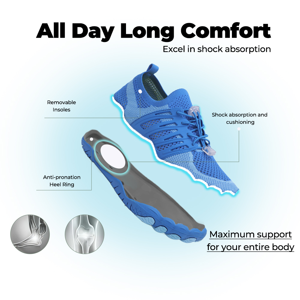 CanyonTrek: Non-Slip All-Environment Barefoot Shoes - Royal Blue