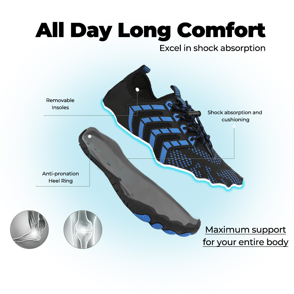 Feel Pro - healthy & comfortable barefoot shoes - Black Blue