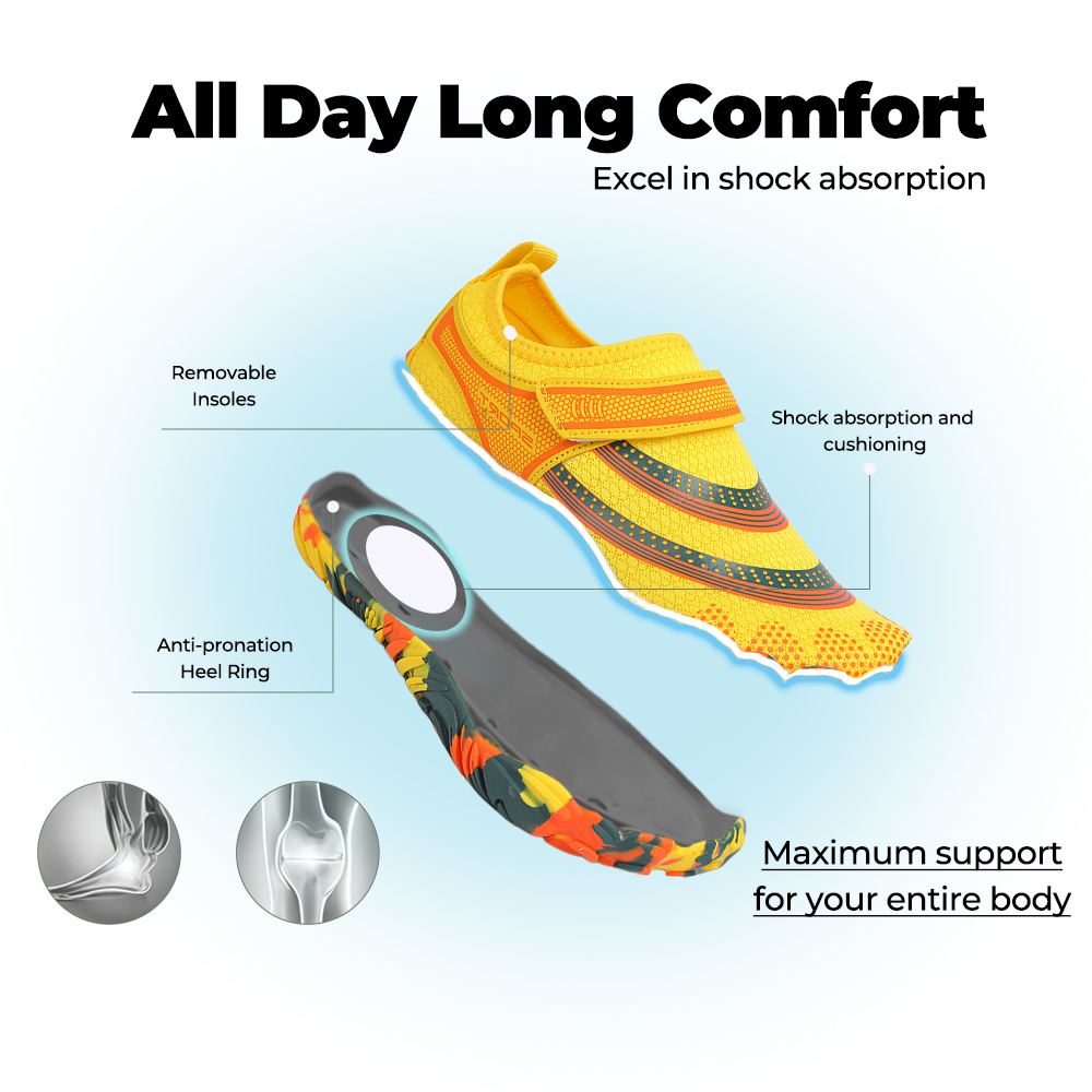 Outdoor Master - slip-resistant & comfortable barefoot shoes - Yellow