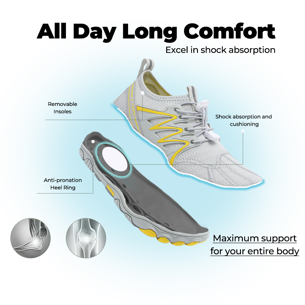 WildStride Pro: All-Terrain Grip Barefoot Shoes (Unisex) - Gray