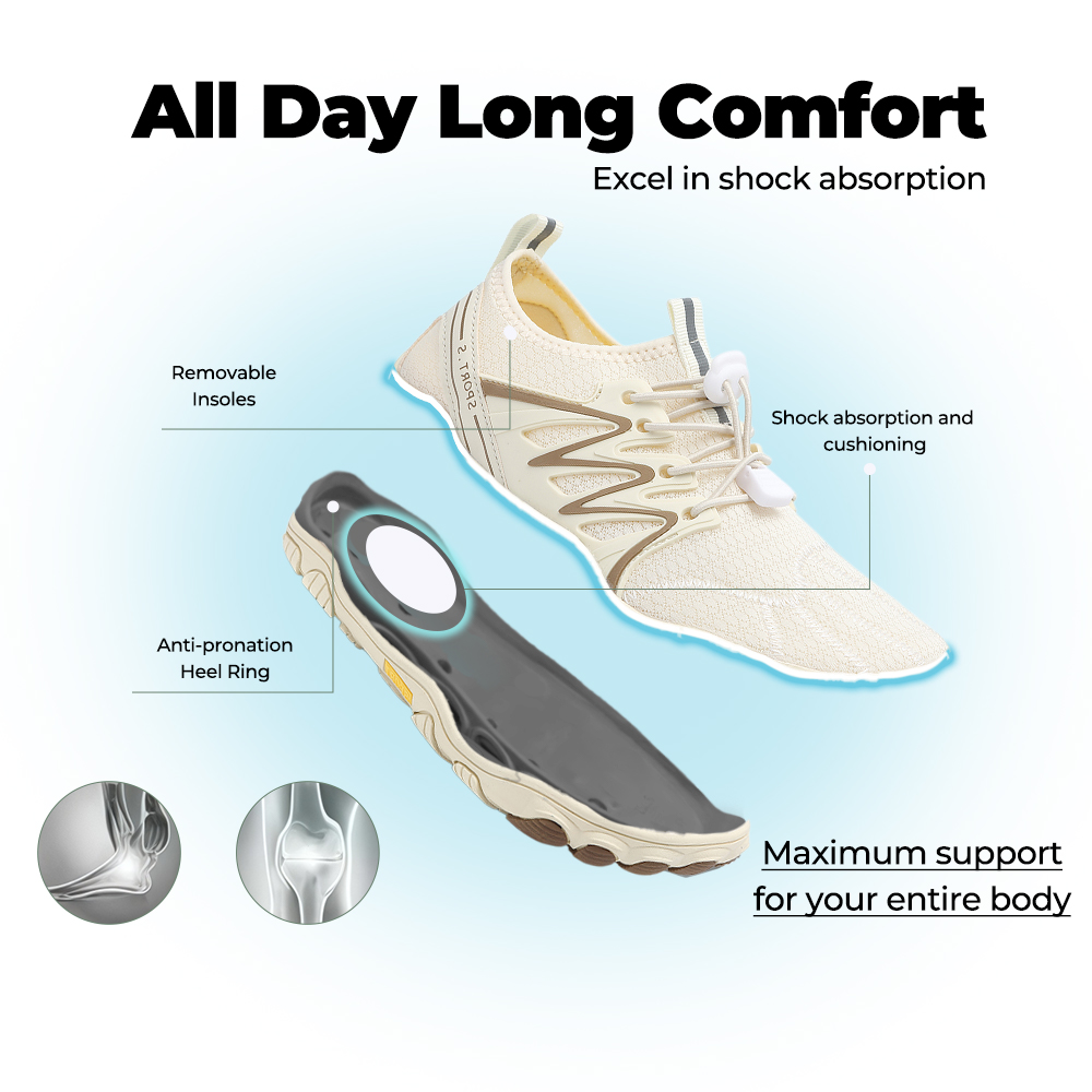 WildStride Pro: All-Terrain Grip Barefoot Shoes (Unisex) - Beige