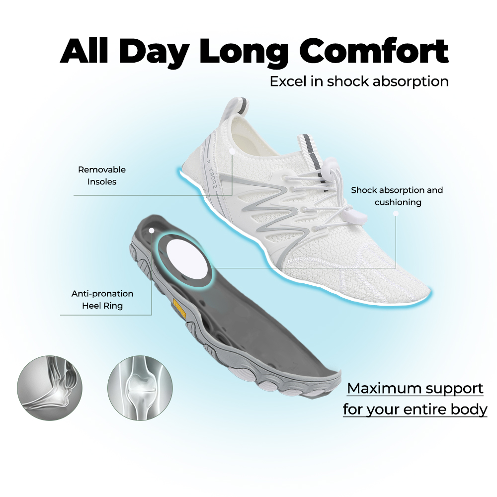 WildStride Pro: All-Terrain Grip Barefoot Shoes (Unisex) - White