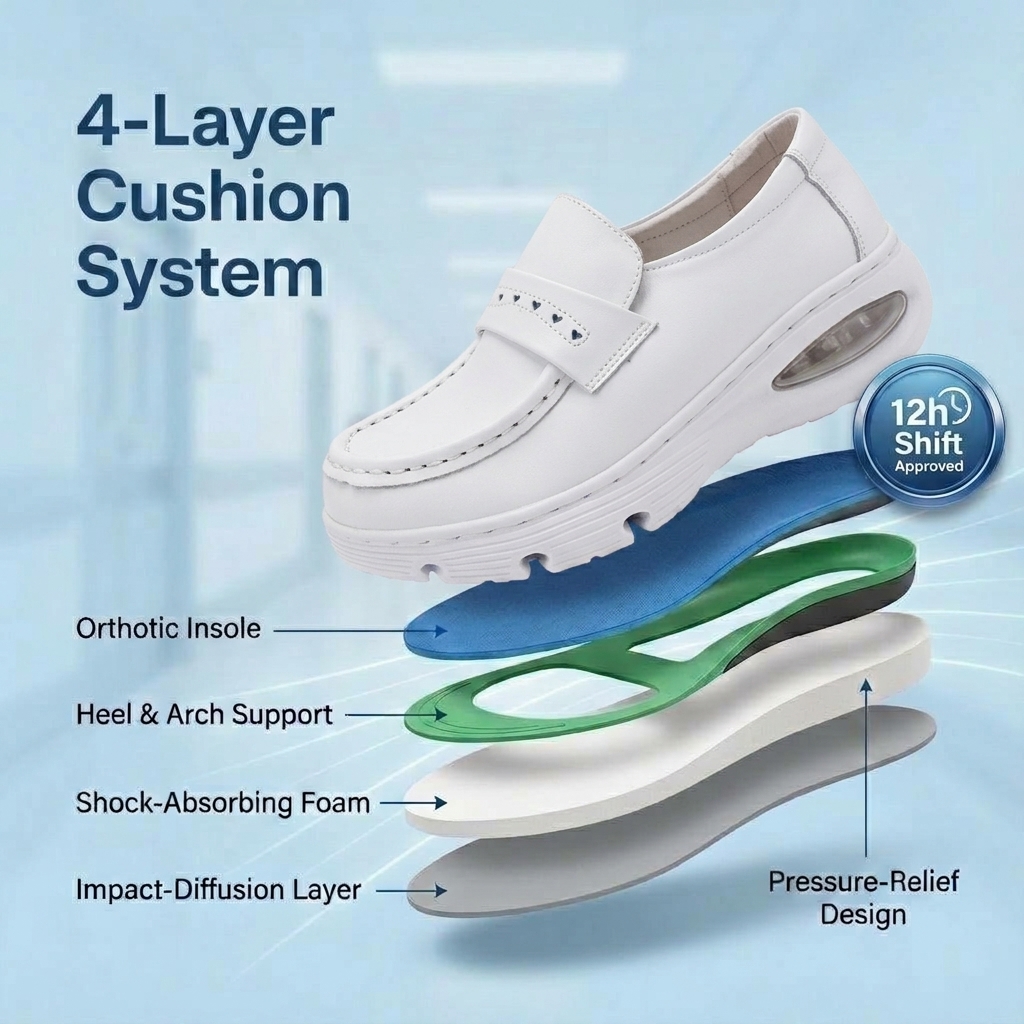 Softswear™ ™ Grace Air — Air-Cushioned Work Loafers for Long Shifts