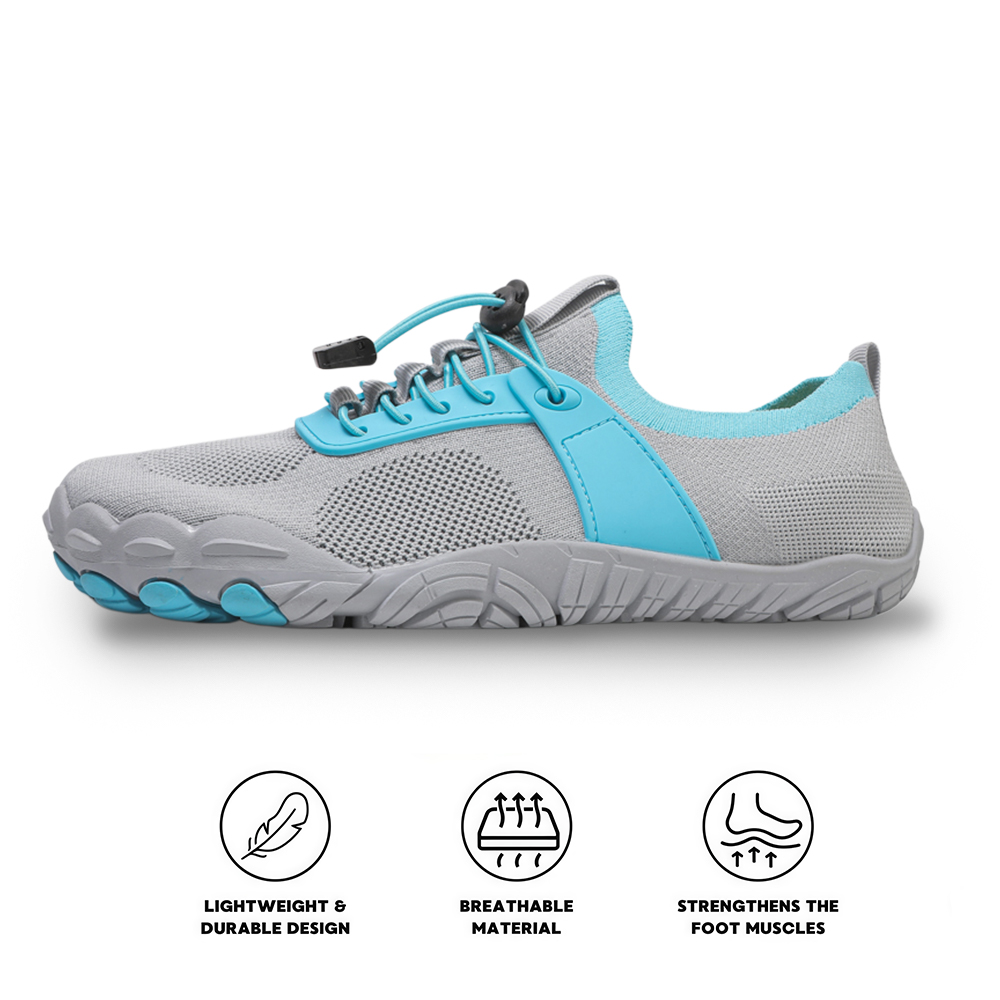 StreamGrip - Non-Slip Barefoot Water Shoes (Unisex) - Gray Blue
