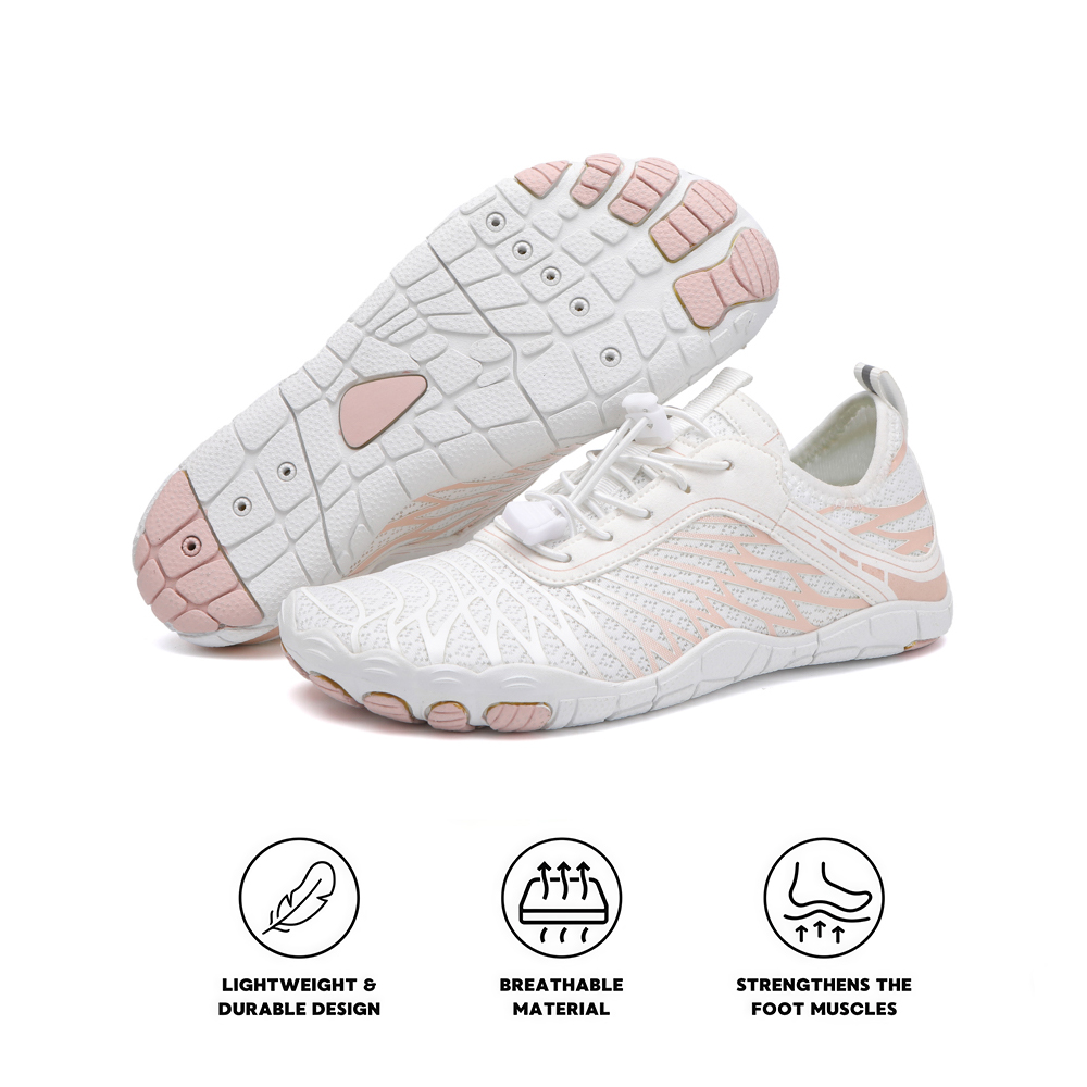 Lorax Pro - Healthy & non-slip barefoot shoes (Unisex) - White Pink
