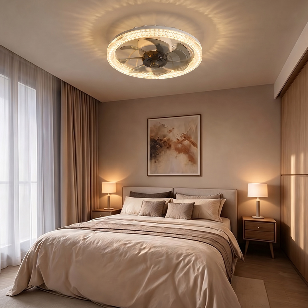 2-in-1 Remote-Controlled Ceiling Fan with LED Light – Energy-Efficient, Quiet Motor & Perfect for Home Comfort 🏠