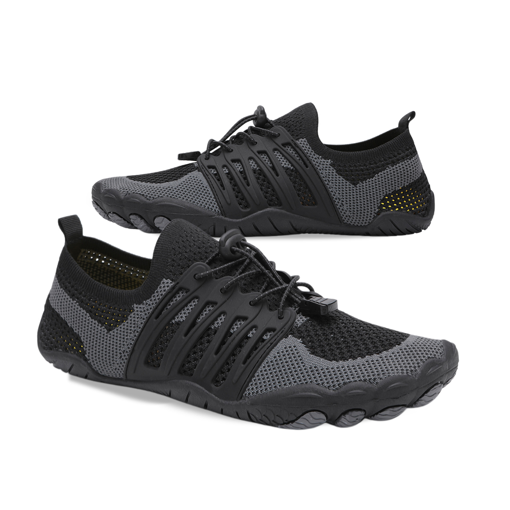 CanyonTrek: Non-Slip All-Environment Barefoot Shoes - Black