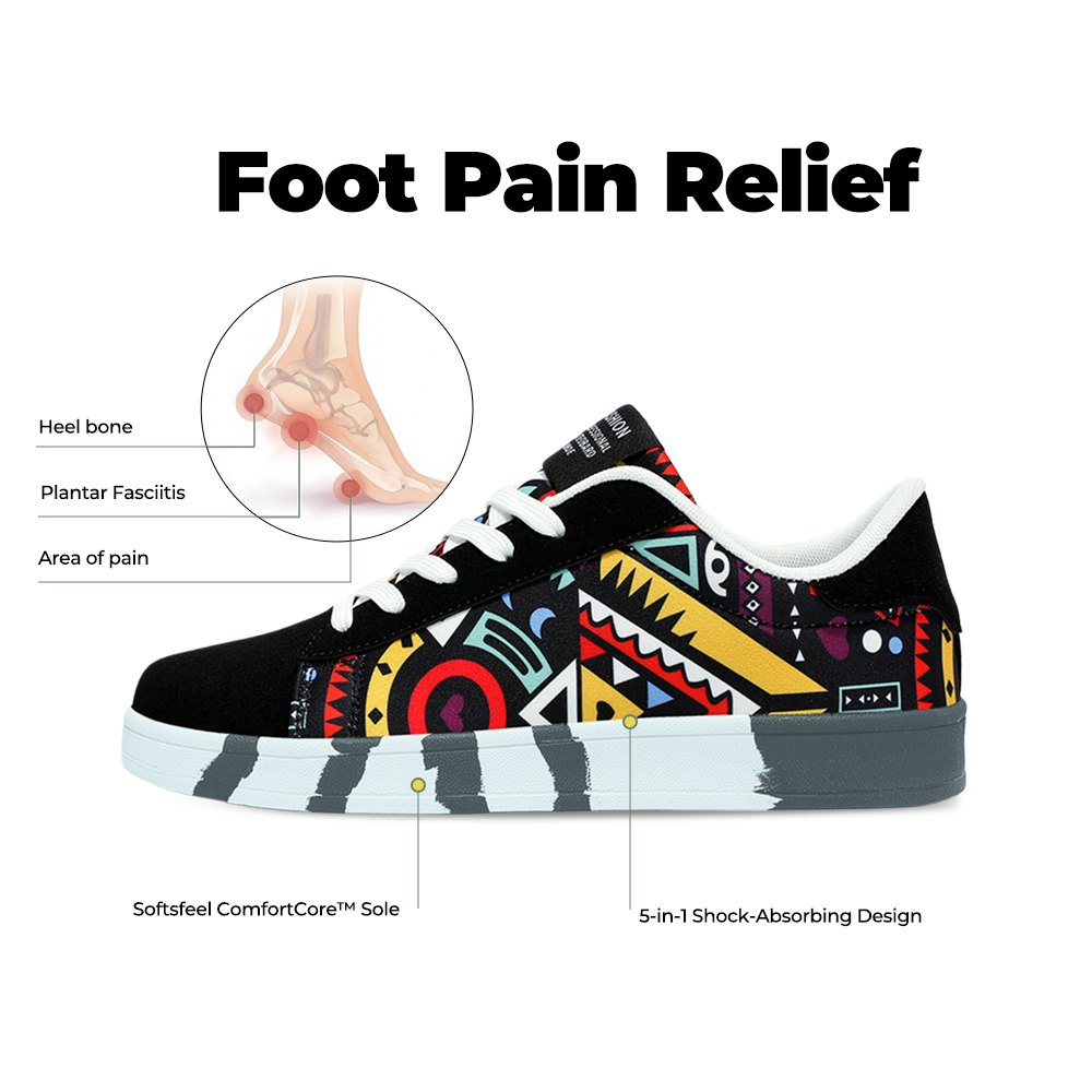 Softswear®Men Relieve Foot Pain Perfect Walking Shoes - Black