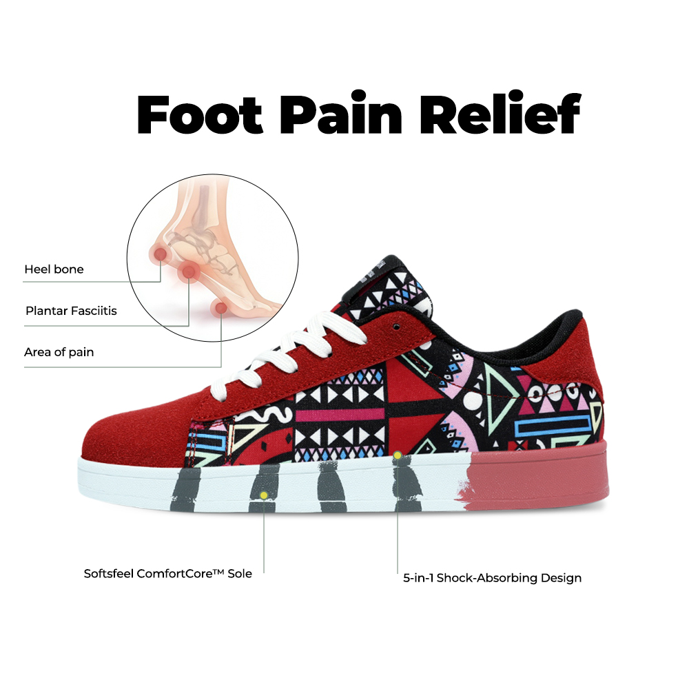 Softswear®Men Relieve Foot Pain Perfect Walking Shoes - Red