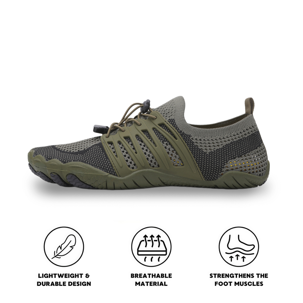 CanyonTrek: Non-Slip All-Environment Barefoot Shoes - Army Green