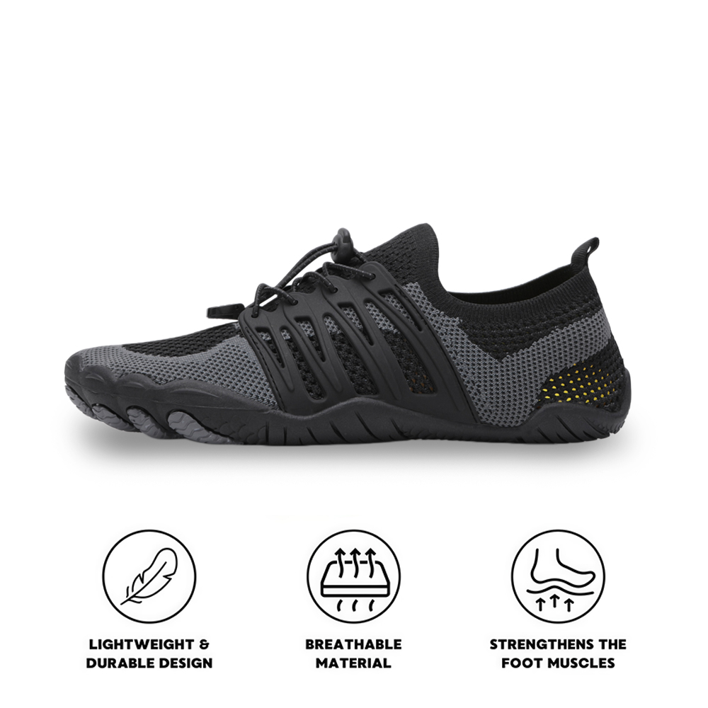 CanyonTrek: Non-Slip All-Environment Barefoot Shoes - Black