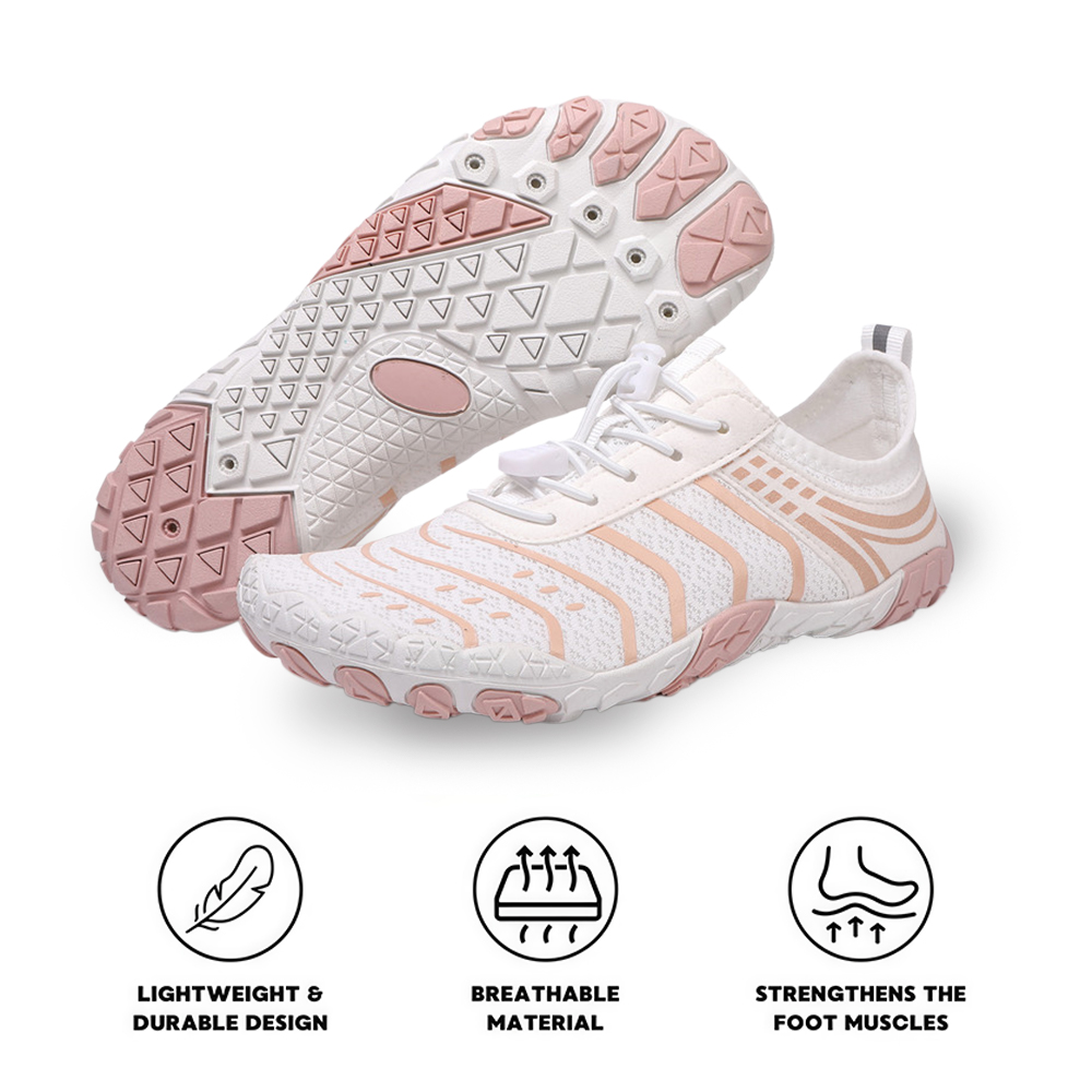 EcoComfort - Ultimate Wellness Barefoot Shoes - White Pink