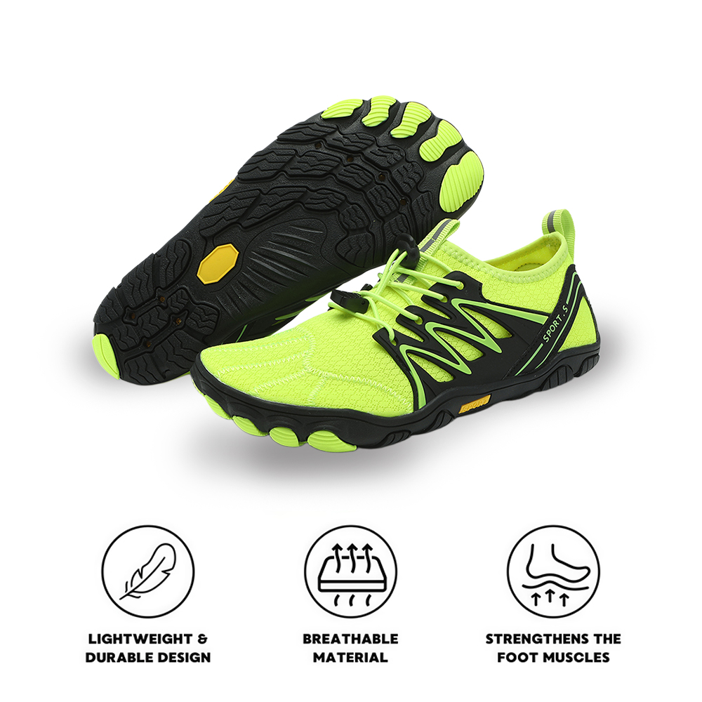 WildStride Pro: All-Terrain Grip Barefoot Shoes (Unisex) - Green