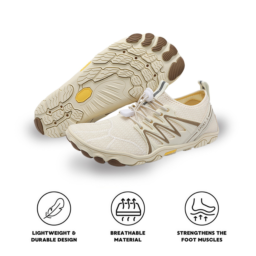 WildStride Pro: All-Terrain Grip Barefoot Shoes (Unisex) - Beige