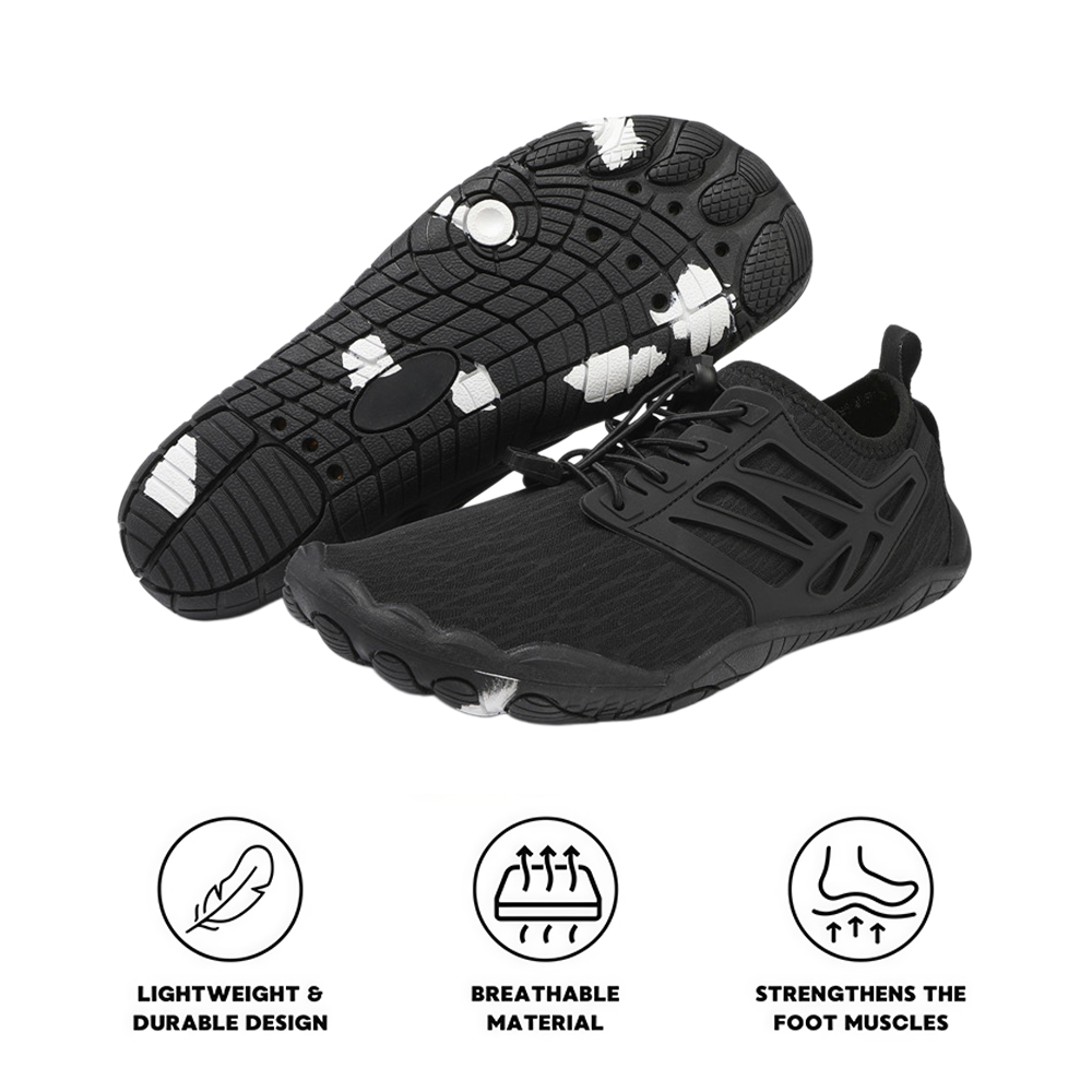 FlowStride - Quick-Dry Breathable Wading Shoes (Unisex) - Black