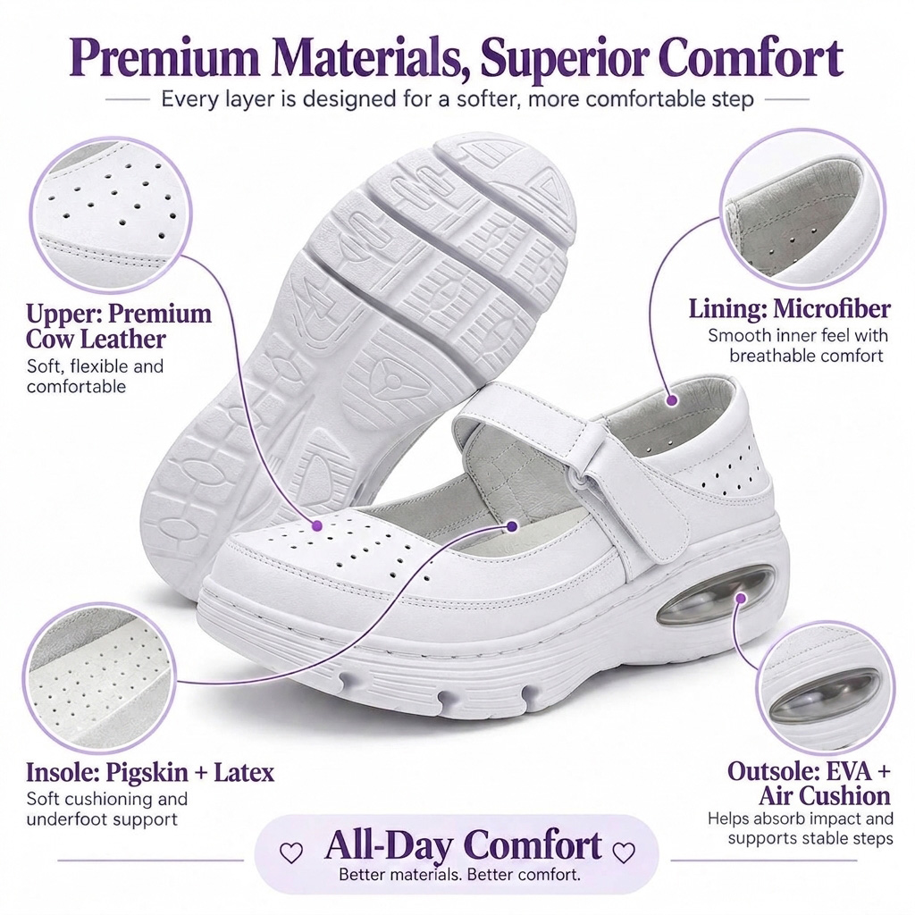 Softswear™ Breeze Air — Breathable Mary Jane Work Shoes for All-Day Comfort