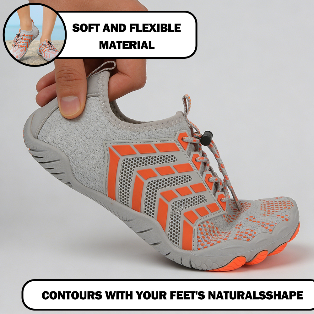 Feel Pro - healthy & comfortable barefoot shoes - Gray Orange