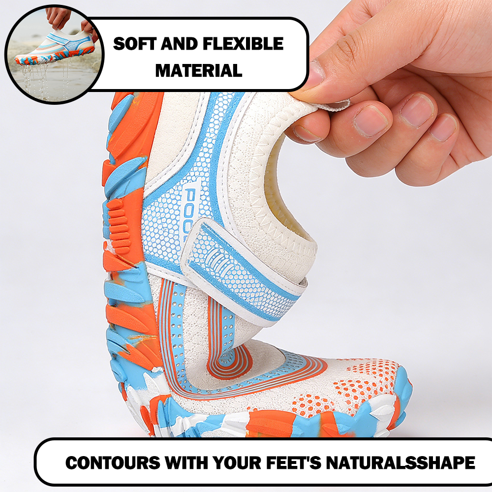 Outdoor Master - slip-resistant & comfortable barefoot shoes - White Blue