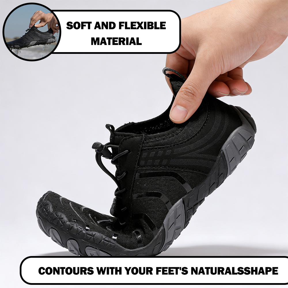 EcoComfort - Ultimate Wellness Barefoot Shoes - Black Gray