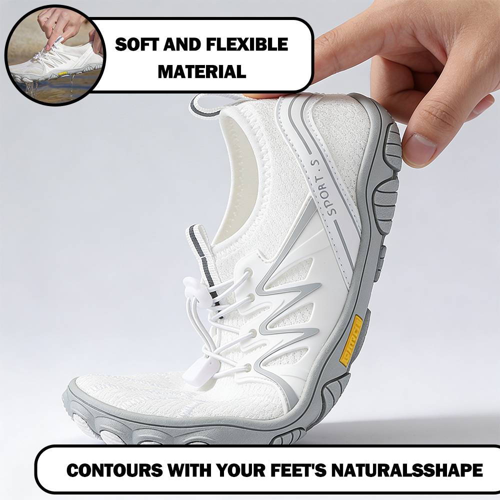 WildStride Pro: All-Terrain Grip Barefoot Shoes (Unisex) - White