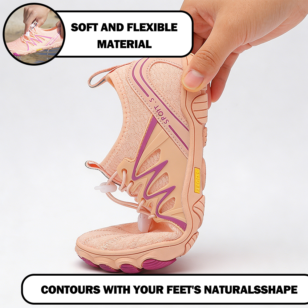 WildStride Pro: All-Terrain Grip Barefoot Shoes (Unisex) - Black Orange