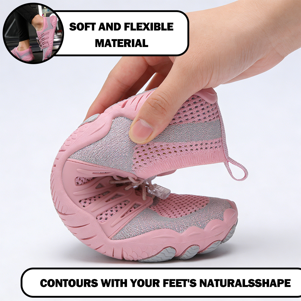CanyonTrek: Non-Slip All-Environment Barefoot Shoes - Pink