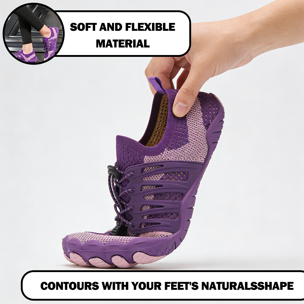 CanyonTrek: Non-Slip All-Environment Barefoot Shoes - Purple
