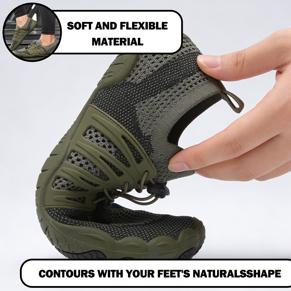 CanyonTrek: Non-Slip All-Environment Barefoot Shoes - Army Green