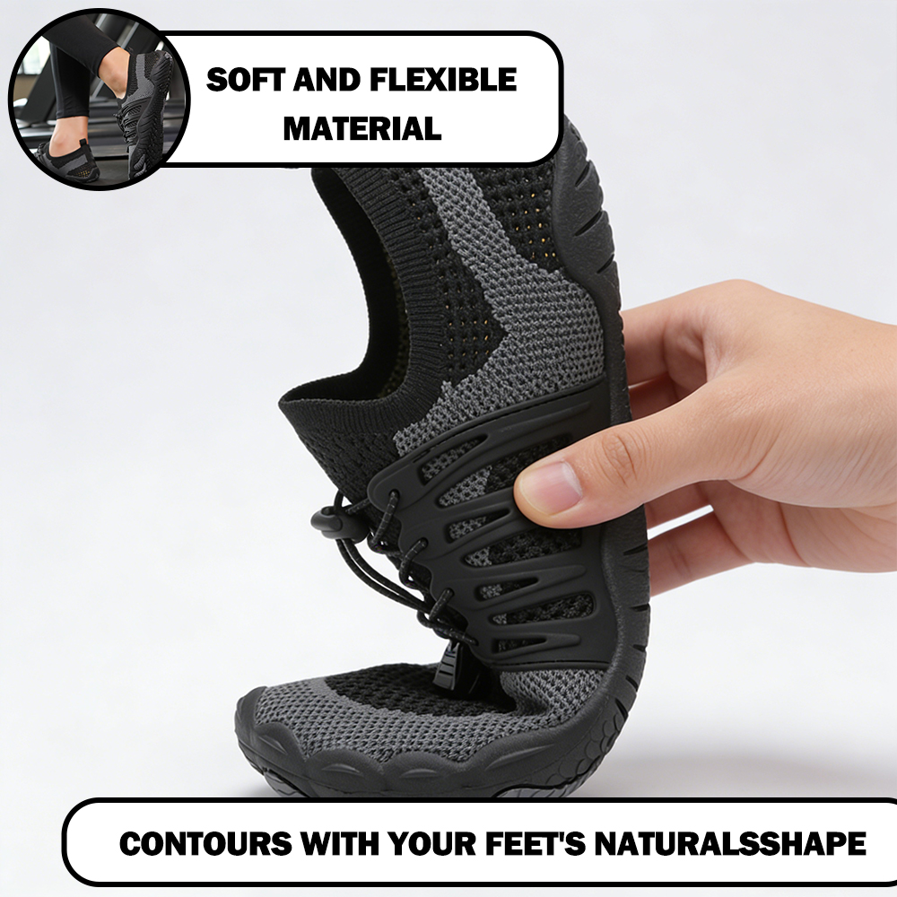 CanyonTrek: Non-Slip All-Environment Barefoot Shoes - Black