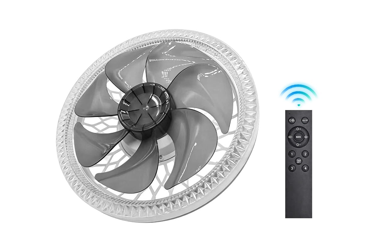2-in-1 Remote-Controlled Ceiling Fan with LED Light – Energy-Efficient, Quiet Motor & Perfect for Home Comfort 🏠