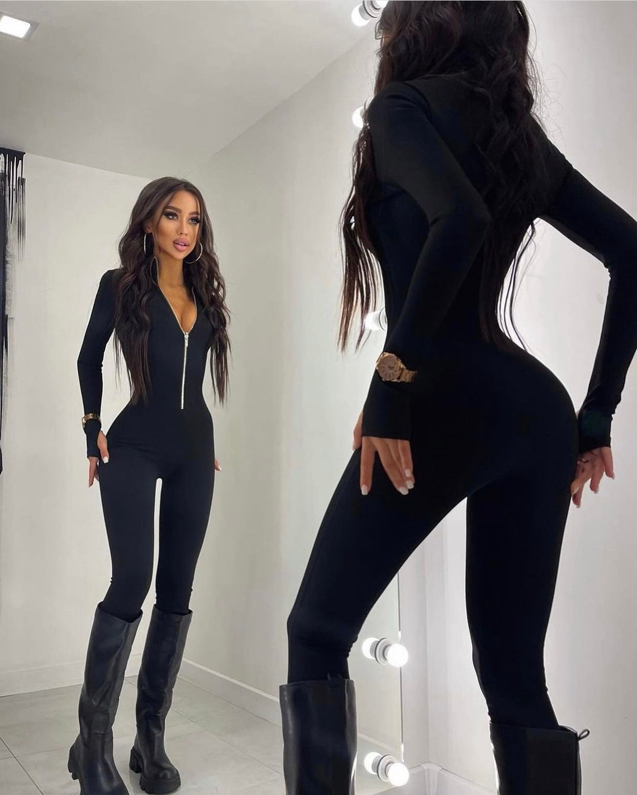 Oxya Czarny Kombinezon Modelujący