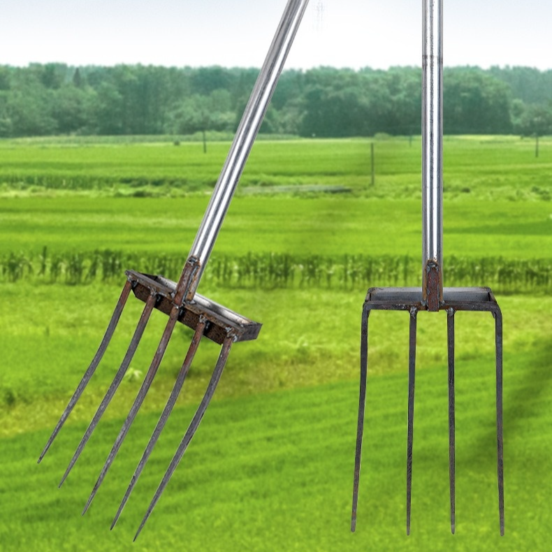 Multifunktionale Eisengabel mit Holzgriff