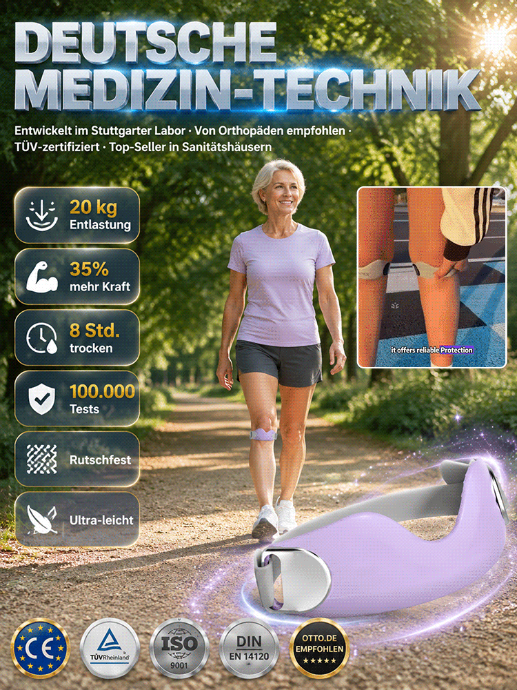 🦵 KneeRelief Bionic: Die biomechanische Kniebandage mit Bänder-Stütze! 🛡️